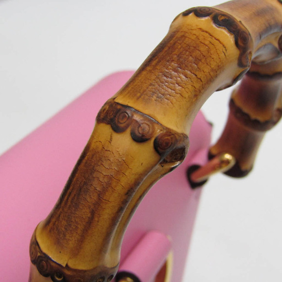 Gucci Bamboo 702106 Women's Leather Backpack,Handbag,Shoulder Bag Pink - Picture 10 of 16